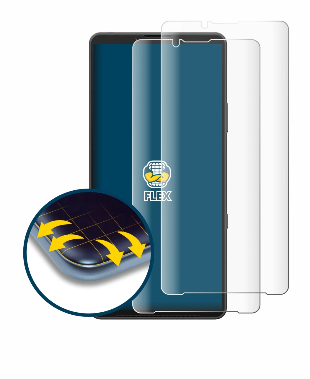 Image of the device Sony Xperia 10 VII with a wide variety of screen protectors.